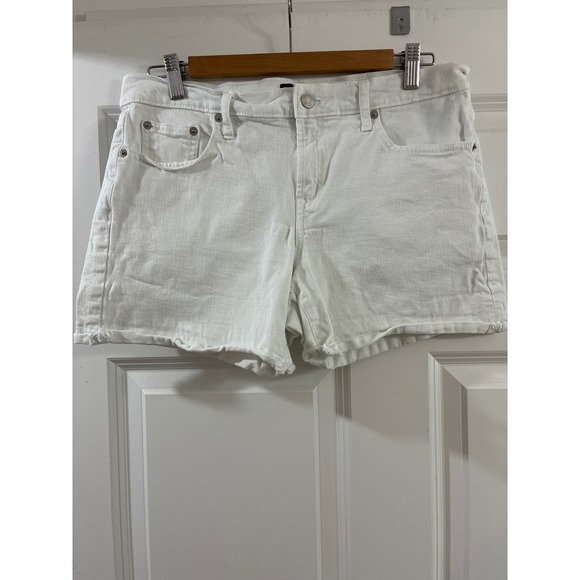 GAP Pants - Gap Denim Womens White 5 Inch Shorts Size 29 Mid Rise Stretch Jean Shorts